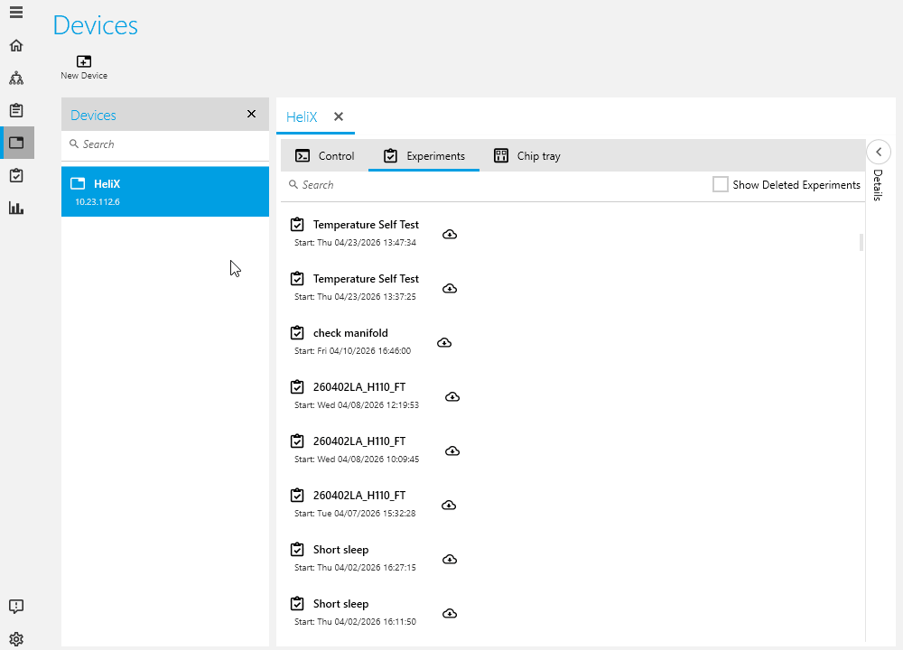 Downloading multiple experiments